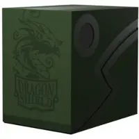Dragon Shield Double Shell deck box – skogsgrön/svart