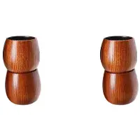 Semoic Förkolnat Träglas i Boston, Trämugg i Boston, Gammaldags Whiskyglas i 4-Pack