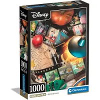 Clementoni - 39810 - Pussel Samling - Disney Klassiska Filmer - 1000 Bitar - Vuxenpussel, Vertikalt, Roligt för Vuxna, Tillverkat i Italien