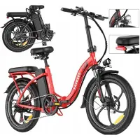 KUKIRIN Vélo Électrique - FAFREES - F20+ - 250W - 20AH - 25KM/H - Pneu 20*3,0 pouces rosa