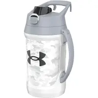 Under Armour Under Armor Sports Water Jug 64oz Isolerad vattenflaska med Half Gallon Fence Hook Leak Resistant Baseball Football & More