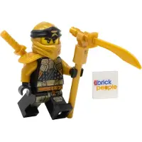 LEGO Ninjago: Cole Kristalliserad Minifigur med Dubbel Guldvapen
