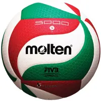 Molten V5M5000 Herr NCAA Flistatech Volleyboll, Röd/Grön/Vit, 1