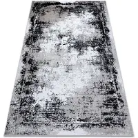 Rugsx Modern GLOSS Matta 8493 78 vintage, snygg, ram grå / svart 80x150 cm