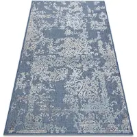 Rugsx Matta Structural SOLE D3811 Prydnad - Flat woven blå / beige 120x170 cm