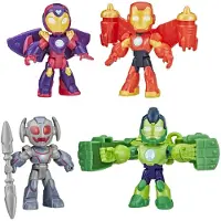 Marvel IRON MAN OCH HANS FANTASTISKA VNNER Iron Armor Figure Pack 3-tums actionfigurer Leksaker fr pojkar och flickor frn 3 r och uppt (Amaz