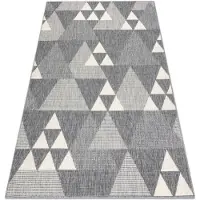 Rugsx Matta SPRING 20409332 triangles sisal, ögla - grå 140x200 cm