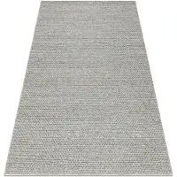 Rugsx Ullmatta TAHAR 99004G grå - HANDvävd slinga, uniform 200x290 cm