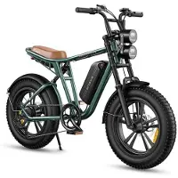 KUKIRIN ENGWE M20 - Vélo électrique 20 pouces - Autonomie de 75 km - Batterie 48 V 13 Ah - Suspension intégrale - Vert grön