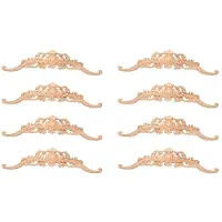 Melitt 8X Vintage VäXt Trä Snidat Hörn Applikation Dekorera Ram SkåP ÖPpen Spis Dörr MöBler Dekorativa TräFigurer