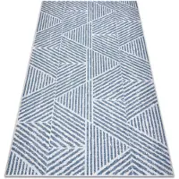Rugsx Matta COLOR 47176360 SISAL rader, trianglar, sicksack beige / blå 80x150 cm