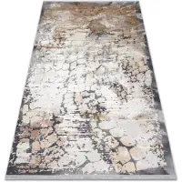 Rugsx Modern LUCE 74 matta Gatsten vintage - structural grå / senap 77x150 cm