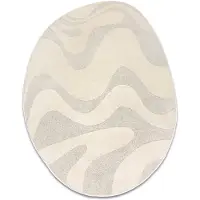 Rugsx DUNE 8083 SHAPE matta kräm – Abstraktion, struktur, oregelbunden form 240x330 cm