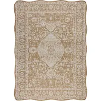 Rugsx ORGANIC 2762 sisalmatt Ornament, ram naturlig / ecru – modern oregelbunden form 200x290 cm