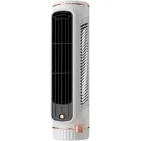 Semoic Bladeless Tower Fläkt Desktop Air Cooler, Portable Silent Office Fläkt, Inomhuskontor och Hemmabruk Vit