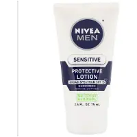 Nivea , Män, Känslig ansiktskräm, SPF 15, 2.5 fl oz (75 ml)