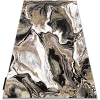 Rugsx Modern DE LUXE matta 622 Abstraktion - structural kräm / guld 120x170 cm