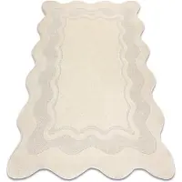 Rugsx DUNE 2879 SHAPE matta kräm – Ram, struktur, oregelbunden form 240x330 cm