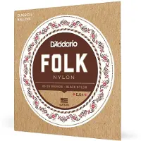 Daddario Set Classic Guitar Folk Blk 8020 Ball (EJ34)