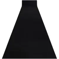 Rugsx Löpare anti-halk RUMBA tuggummi enfärgad svart 120 cm 120x950 cm