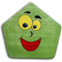 Rugsx Matta PAINT pentagon - 1553 grön cirkel 100 cm
