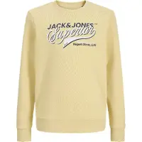 Jack & Jones Junior Sweatshirt marinblå / ljusgul / vit