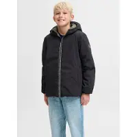 Jack & Jones Vadderad jacka - JjeBrook - Vändbar - Svart/Olive N - - 10 år (140) - Dunjacka