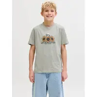 Jack & jones Junior T-shirt 'JORCatskills' pastellgrön / orange / svart / vit