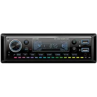 Melitt Enkel-DIN-Bilstereo -Ljud FM-Mottagare Musikradio MP3-Spelare Stöder AUX USB-Laddning Färgglatt Ljus