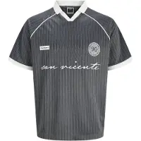 Jack & Jones T-shirt 'JCOEterna' mörkgrå / vit