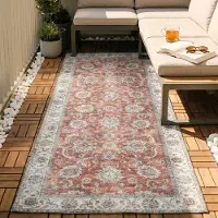 FRAAI Tvättbar matta | Vivid röd hos Volero | 80x180 cm | Polyester | Symmetrisk | Löpare | Plattvävd