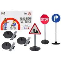 Leantoys pedagogiskt set stora vägmärken 76 cm 3 st