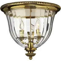 HINKLEY Taklampa Cambridge, dimbar, Mässing / guld, Vardagsrum / matsal, Mässing, Antik, Taklampa