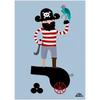 Citatplakat Affisch - B2 - Pirate och papegoja - - One Size - Affisch