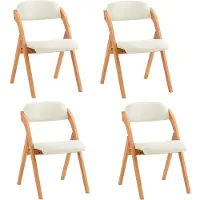 SoBuy 4-pack vita klappstolar med vadderad sits