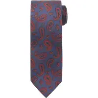 Suitable Sidenslips Paisley Navy Blå Mörkblå