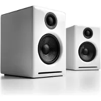 Audioengine A2+ Wireless - Högtalare - trådlös - Bluetooth - USB - 30 Watt (Total) - 2-vägs - högglansig vit