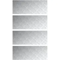 vidaXL Grå Aluminium 100 x 40 x 0.2 cm Trappmattor Rektangulär