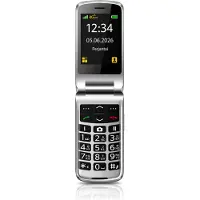 Beafon SL645 LTE – 4G Silver Line stortangent-telefon med vikbar design, svart/silver