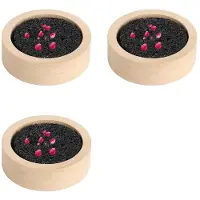 Semoic 3X Trä Lava Rock Eterisk Oljespridare, Svart Lava Rock Stone Diffuser, Stone Diffuser för Hem, Kontor, Yoga, Bastu