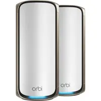Netgear Orbi 970 Series Quad-band WiFi 7 Mesh 2-Pack, White Edition