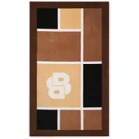 BOSS Cotton-velvet beach towel
