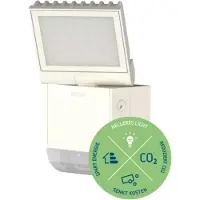 Theben Utomhus vägglampa med rörelsesensor theLeda S8-100, Vitt / opal, Syntetmaterial