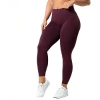 Relode Aura Seamless Scrunch Tights - Fig Red