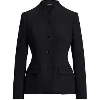 Lauren Apparel för kvinnor. 200B24032002 Amerikansk kavaj i ullkrepp och svart resår (34), Casual, Klassisk