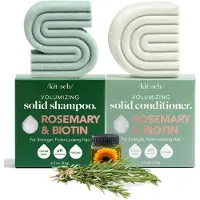 Kitsch Rosemary & Biotin Shampoo och Conditioner Set fr hrvxt - Strkande frtjockning och volymgivande schampo och balsam - Parabensulfat & S