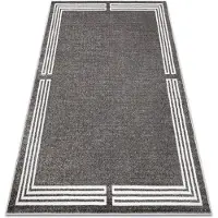 Rugsx Matta MATEO 8034/644 Modern Ram - strukturell grå 180x270 cm