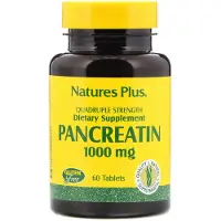 NaturesPlus , Pancreatin, 1 000 mg, 60 Tabletter