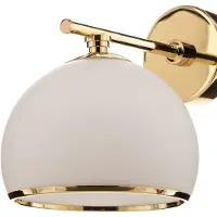 Euluna Vägglampa Mina , dimbar, Mässing / guld, Vardagsrum / matsal, Metall, Modern, Vägglampa, vägglampa inomhus
