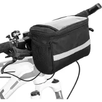 West Biking Cykelcykel Cykelisolerad frontväska MTB Cykelstyrväska Korg Pannier Kylarväska med reflekterande remsa svart